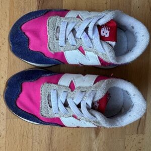 Toddler slip on New Balance 327 sneaker, pink/ purple- size 6.5
